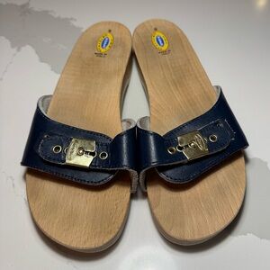 Dr. Scholl's Original Clog Navy Leather Size 9